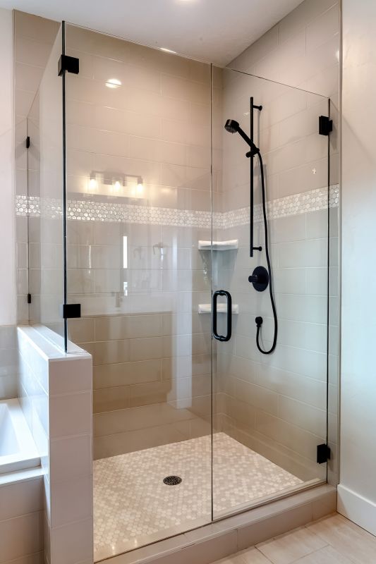 Glass Shower with Bench